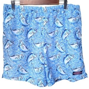Vineyard Vines Fish Print Swim Shorts Size L